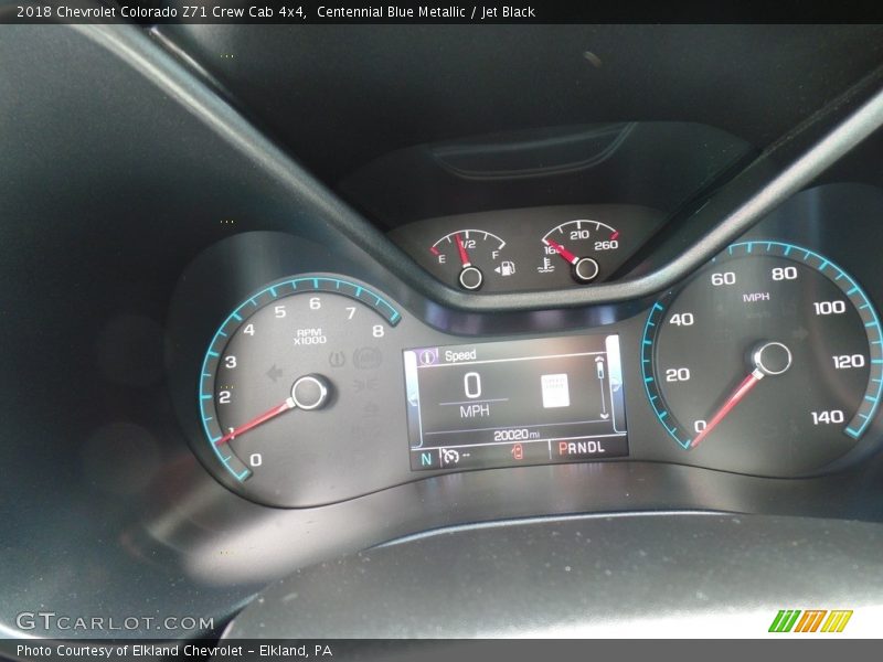 Centennial Blue Metallic / Jet Black 2018 Chevrolet Colorado Z71 Crew Cab 4x4