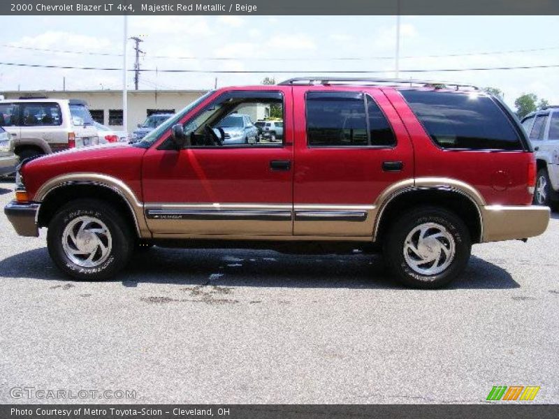 Majestic Red Metallic / Beige 2000 Chevrolet Blazer LT 4x4