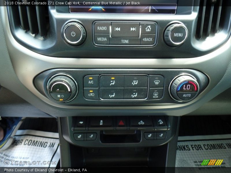 Centennial Blue Metallic / Jet Black 2018 Chevrolet Colorado Z71 Crew Cab 4x4