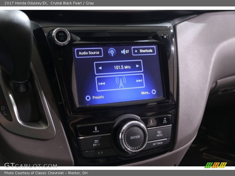 Crystal Black Pearl / Gray 2017 Honda Odyssey EX
