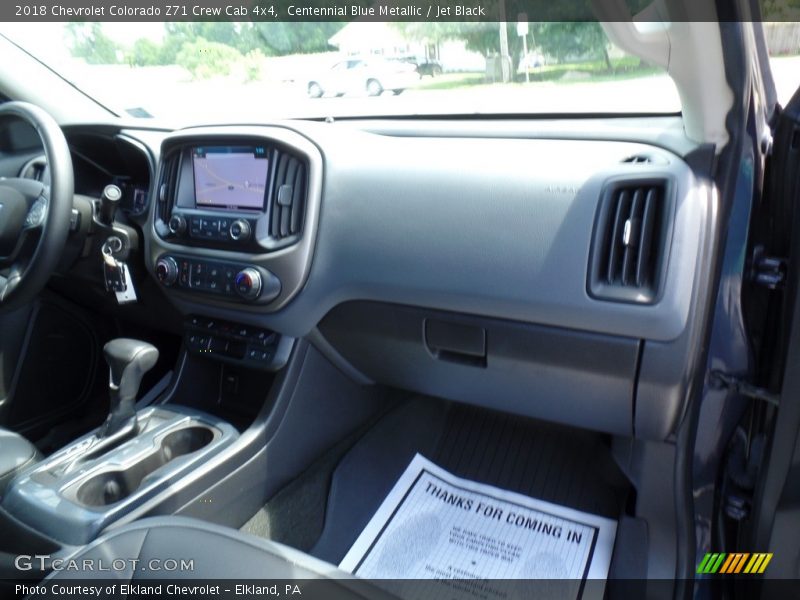 Centennial Blue Metallic / Jet Black 2018 Chevrolet Colorado Z71 Crew Cab 4x4