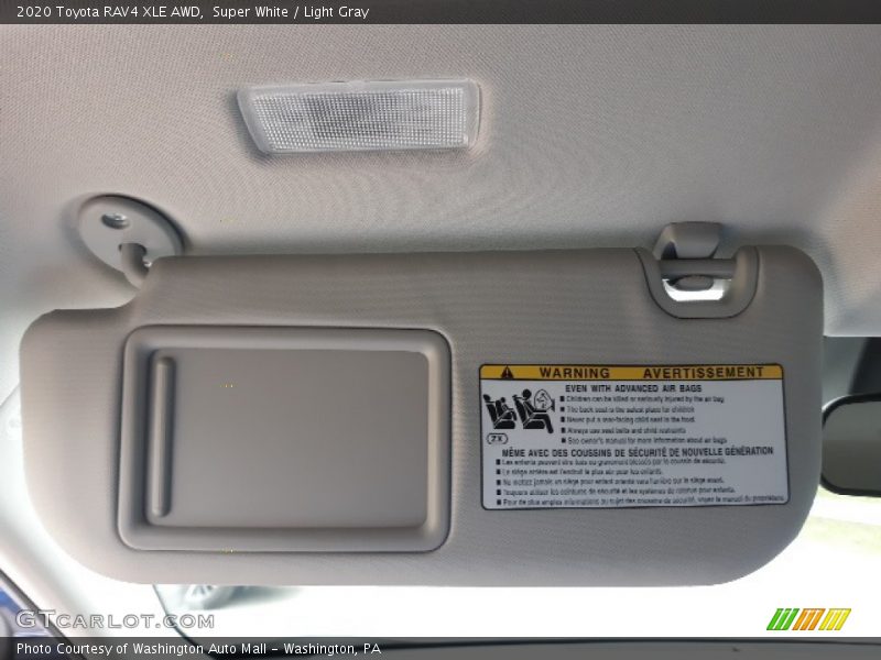 Super White / Light Gray 2020 Toyota RAV4 XLE AWD