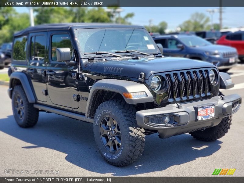 Black / Black 2020 Jeep Wrangler Unlimited Willys 4x4
