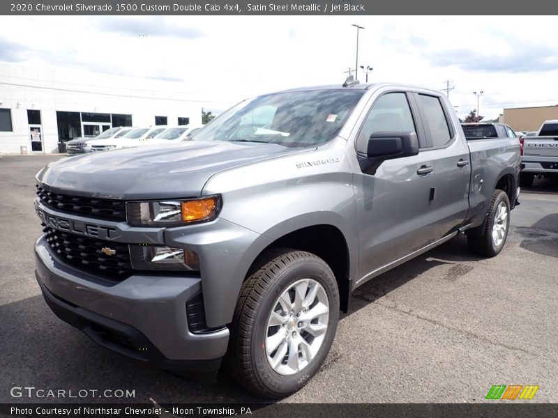 Satin Steel Metallic / Jet Black 2020 Chevrolet Silverado 1500 Custom Double Cab 4x4