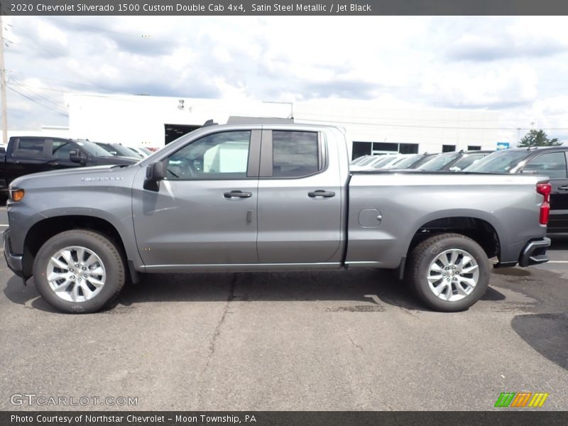 Satin Steel Metallic / Jet Black 2020 Chevrolet Silverado 1500 Custom Double Cab 4x4
