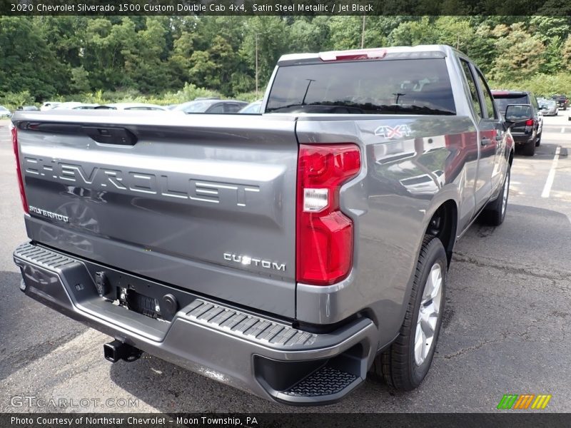 Satin Steel Metallic / Jet Black 2020 Chevrolet Silverado 1500 Custom Double Cab 4x4