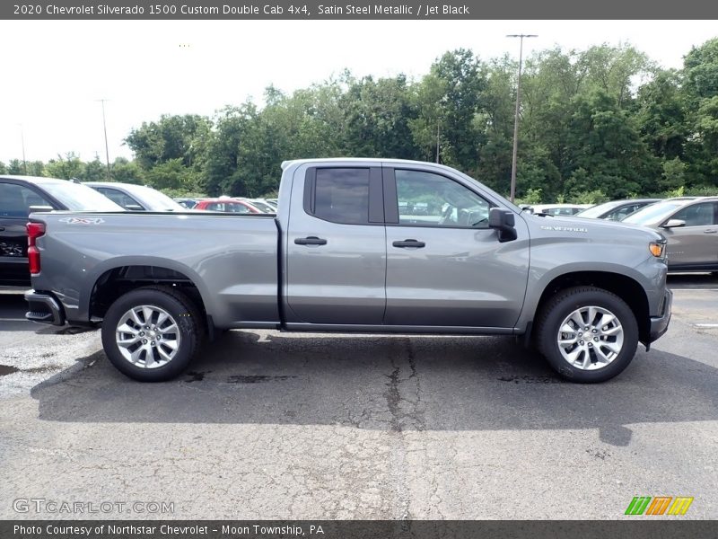 Satin Steel Metallic / Jet Black 2020 Chevrolet Silverado 1500 Custom Double Cab 4x4