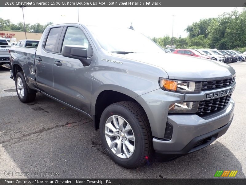 Satin Steel Metallic / Jet Black 2020 Chevrolet Silverado 1500 Custom Double Cab 4x4