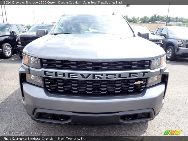 Satin Steel Metallic / Jet Black 2020 Chevrolet Silverado 1500 Custom Double Cab 4x4