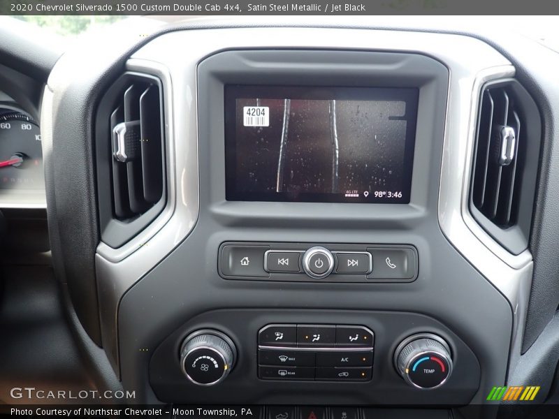 Satin Steel Metallic / Jet Black 2020 Chevrolet Silverado 1500 Custom Double Cab 4x4