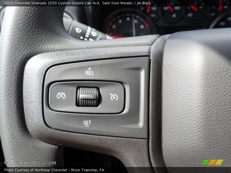 Satin Steel Metallic / Jet Black 2020 Chevrolet Silverado 1500 Custom Double Cab 4x4