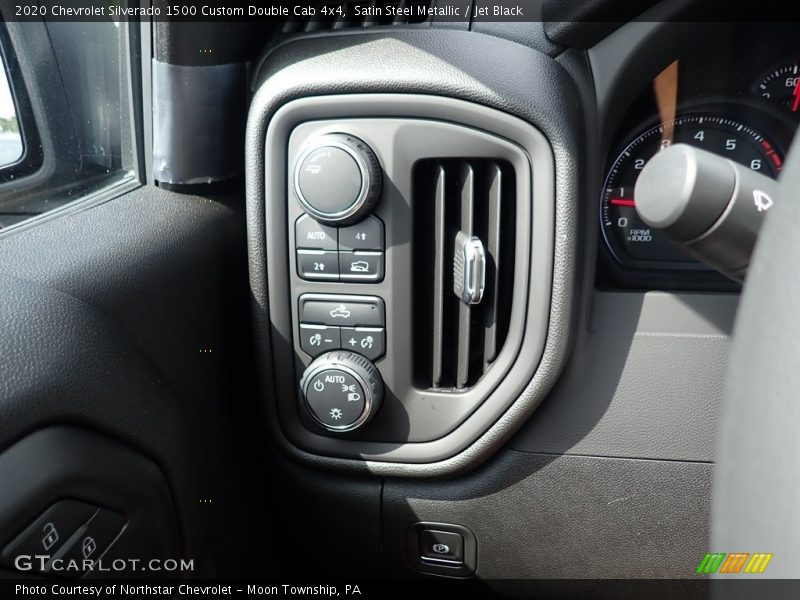 Satin Steel Metallic / Jet Black 2020 Chevrolet Silverado 1500 Custom Double Cab 4x4