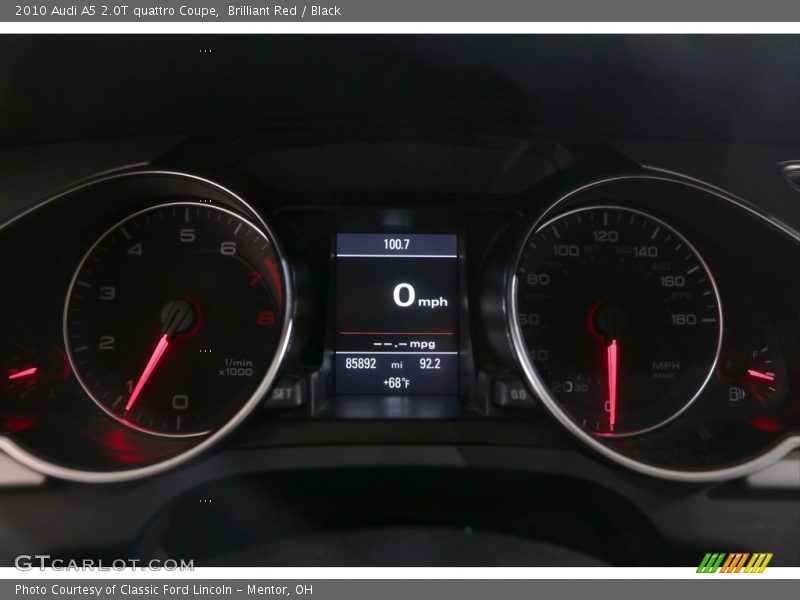 Brilliant Red / Black 2010 Audi A5 2.0T quattro Coupe