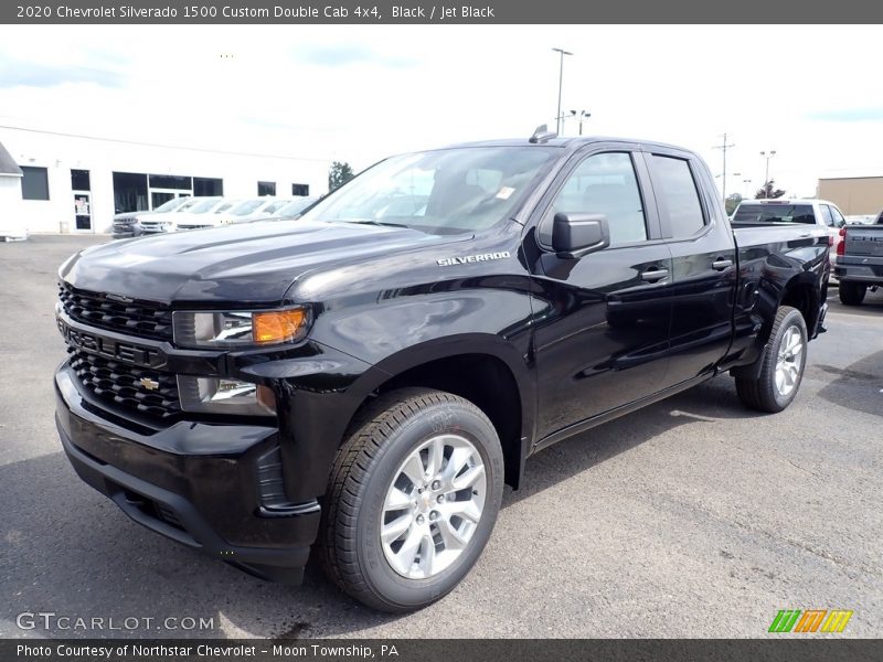 Black / Jet Black 2020 Chevrolet Silverado 1500 Custom Double Cab 4x4