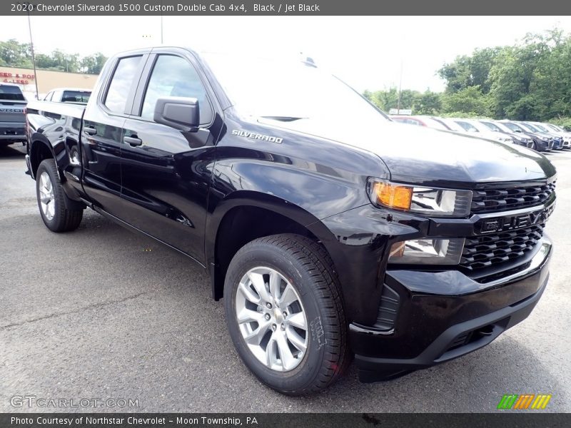 Black / Jet Black 2020 Chevrolet Silverado 1500 Custom Double Cab 4x4