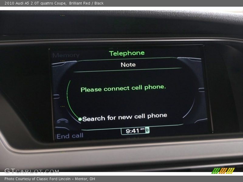 Brilliant Red / Black 2010 Audi A5 2.0T quattro Coupe