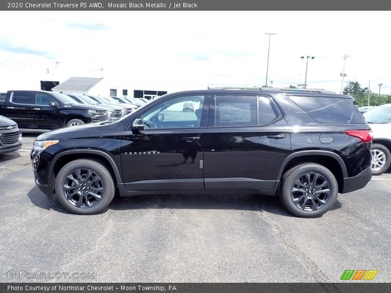 Mosaic Black Metallic / Jet Black 2020 Chevrolet Traverse RS AWD