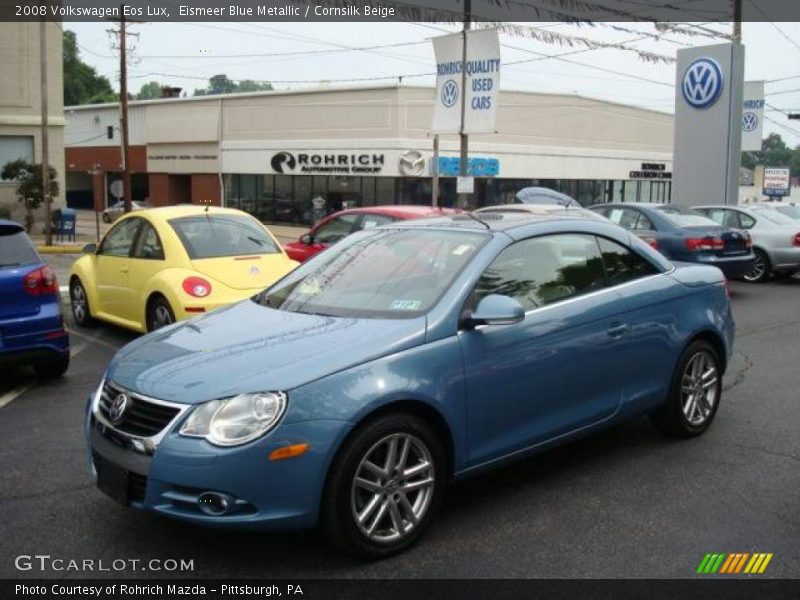 Eismeer Blue Metallic / Cornsilk Beige 2008 Volkswagen Eos Lux