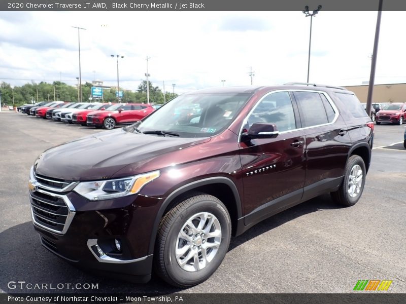 Black Cherry Metallic / Jet Black 2020 Chevrolet Traverse LT AWD