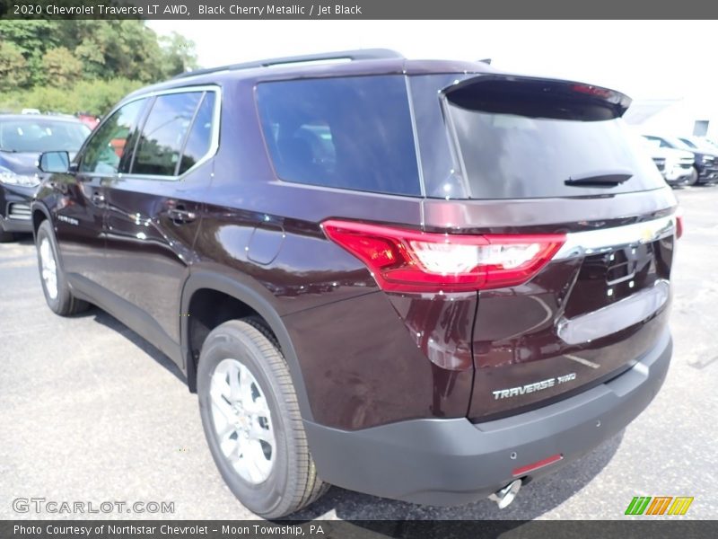 Black Cherry Metallic / Jet Black 2020 Chevrolet Traverse LT AWD