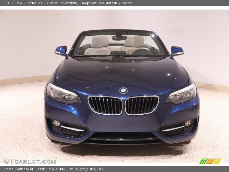 Deep Sea Blue Metallic / Oyster 2017 BMW 2 Series 230i xDrive Convertible