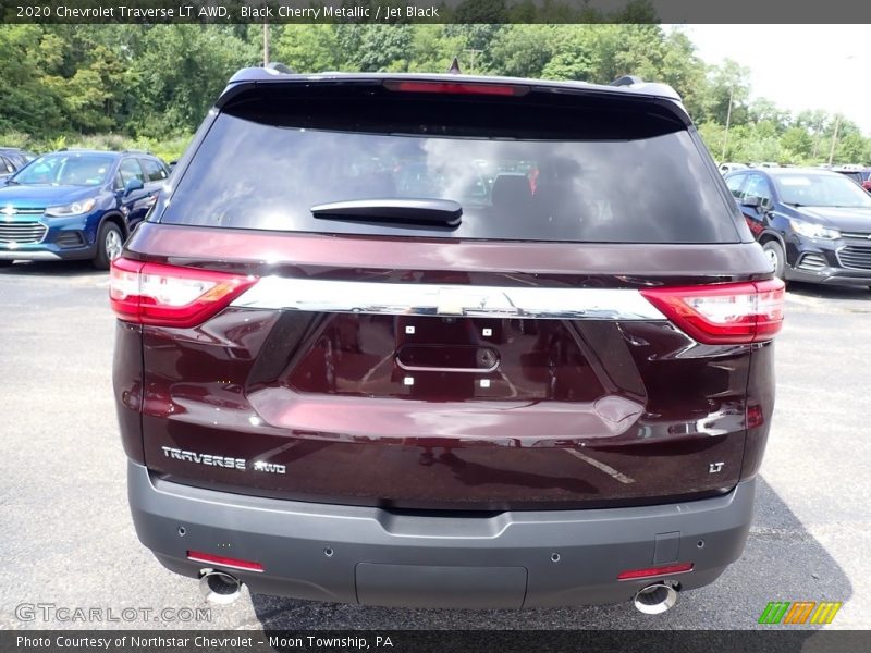 Black Cherry Metallic / Jet Black 2020 Chevrolet Traverse LT AWD