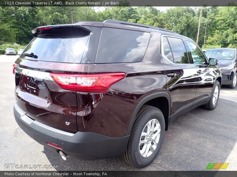 Black Cherry Metallic / Jet Black 2020 Chevrolet Traverse LT AWD
