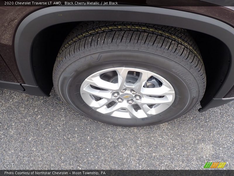 Black Cherry Metallic / Jet Black 2020 Chevrolet Traverse LT AWD