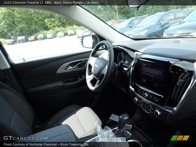 Black Cherry Metallic / Jet Black 2020 Chevrolet Traverse LT AWD