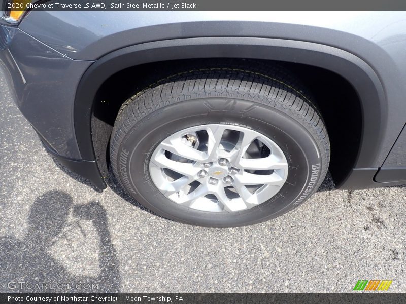 Satin Steel Metallic / Jet Black 2020 Chevrolet Traverse LS AWD
