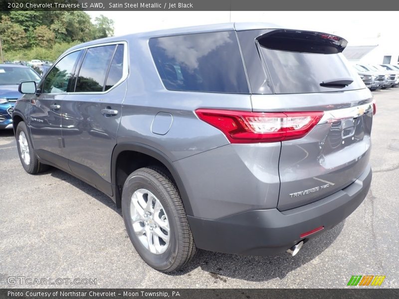 Satin Steel Metallic / Jet Black 2020 Chevrolet Traverse LS AWD