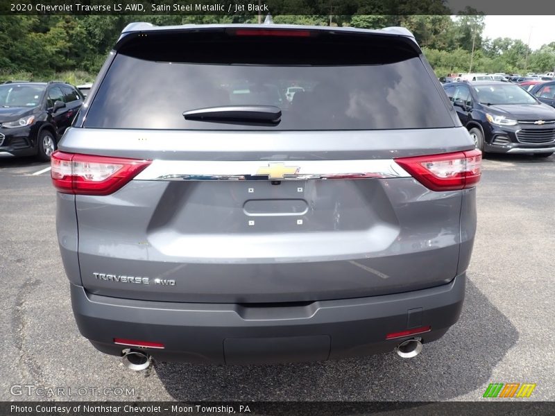 Satin Steel Metallic / Jet Black 2020 Chevrolet Traverse LS AWD