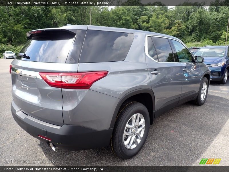 Satin Steel Metallic / Jet Black 2020 Chevrolet Traverse LS AWD