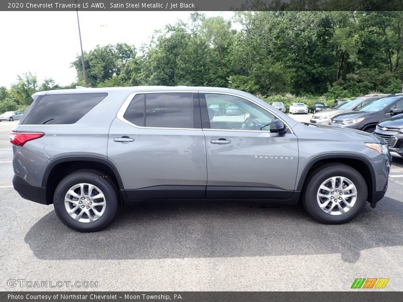 Satin Steel Metallic / Jet Black 2020 Chevrolet Traverse LS AWD