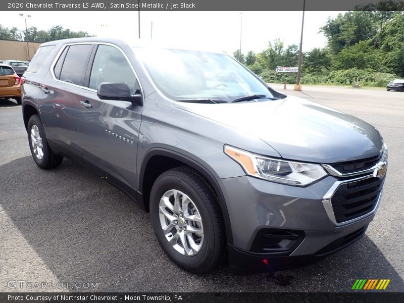 Satin Steel Metallic / Jet Black 2020 Chevrolet Traverse LS AWD