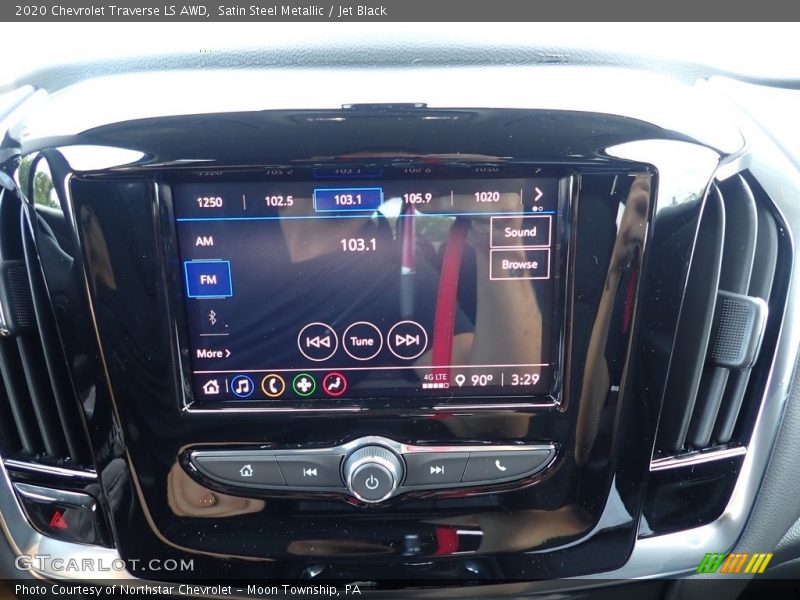 Satin Steel Metallic / Jet Black 2020 Chevrolet Traverse LS AWD