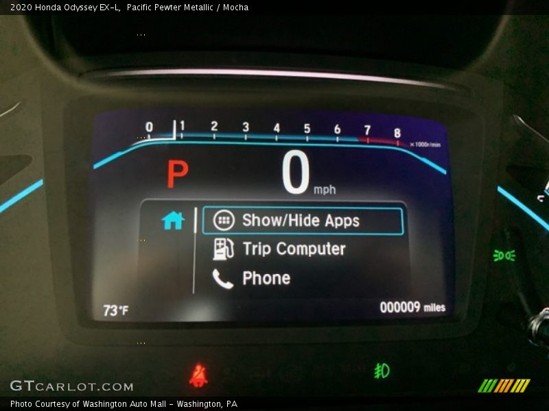 Pacific Pewter Metallic / Mocha 2020 Honda Odyssey EX-L