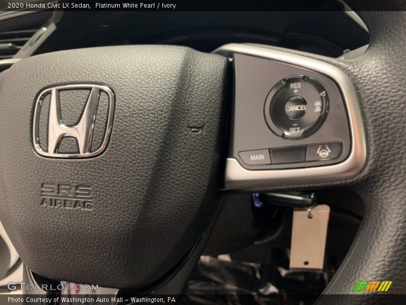 Platinum White Pearl / Ivory 2020 Honda Civic LX Sedan