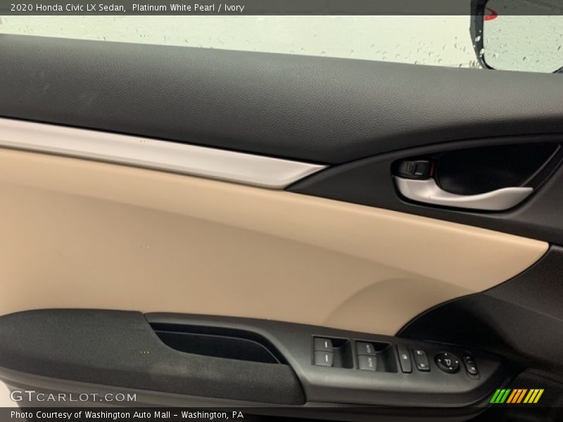 Platinum White Pearl / Ivory 2020 Honda Civic LX Sedan