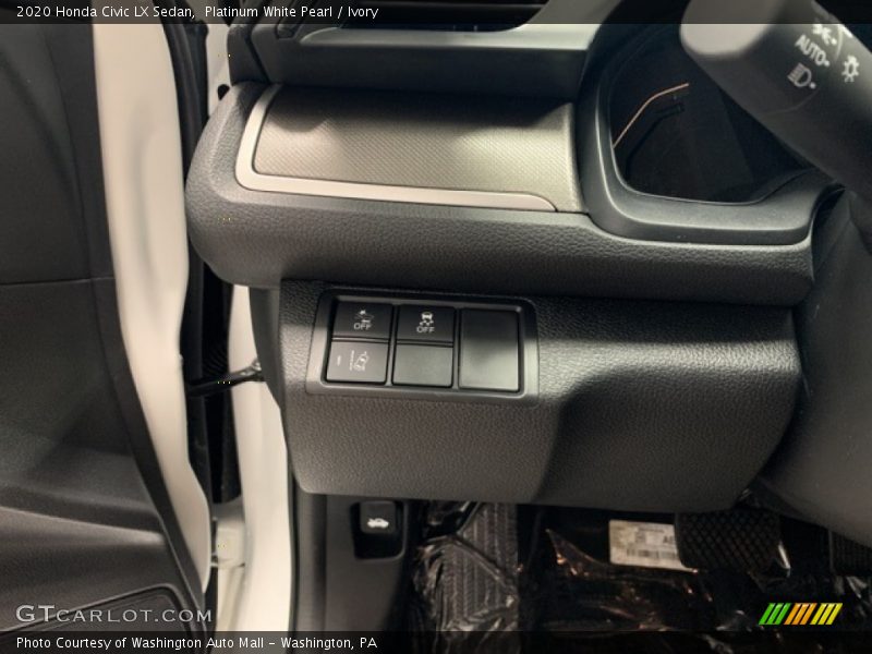 Platinum White Pearl / Ivory 2020 Honda Civic LX Sedan