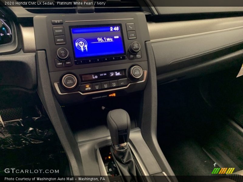 Platinum White Pearl / Ivory 2020 Honda Civic LX Sedan