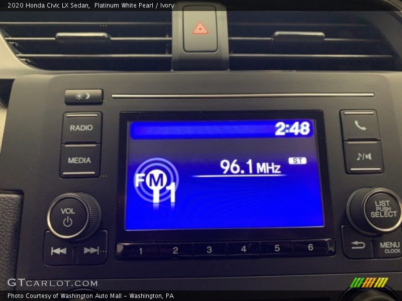 Platinum White Pearl / Ivory 2020 Honda Civic LX Sedan