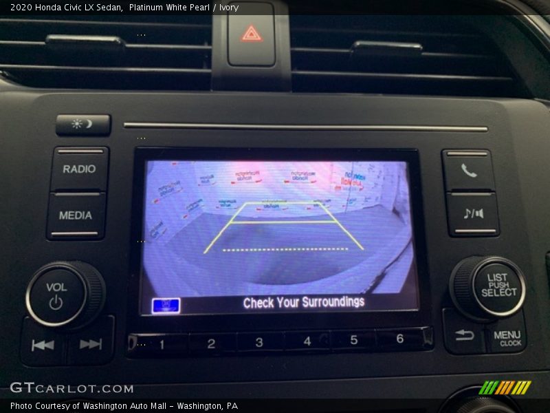 Platinum White Pearl / Ivory 2020 Honda Civic LX Sedan