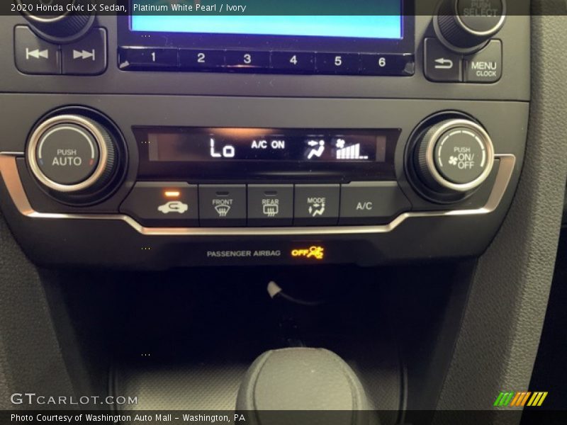 Platinum White Pearl / Ivory 2020 Honda Civic LX Sedan