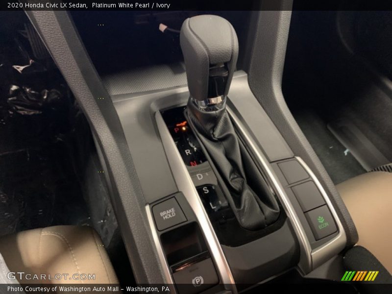 Platinum White Pearl / Ivory 2020 Honda Civic LX Sedan