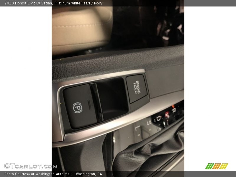 Platinum White Pearl / Ivory 2020 Honda Civic LX Sedan