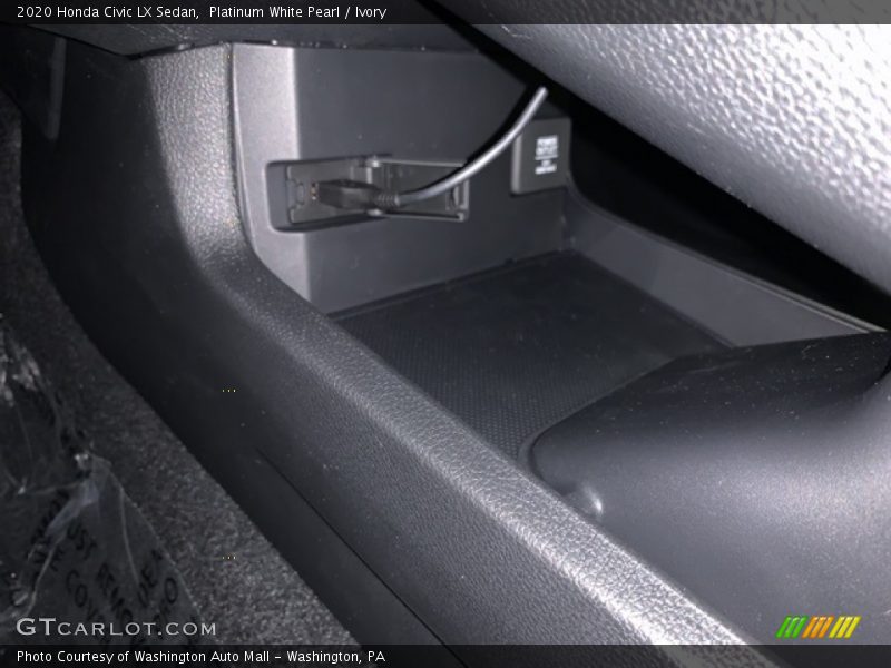 Platinum White Pearl / Ivory 2020 Honda Civic LX Sedan