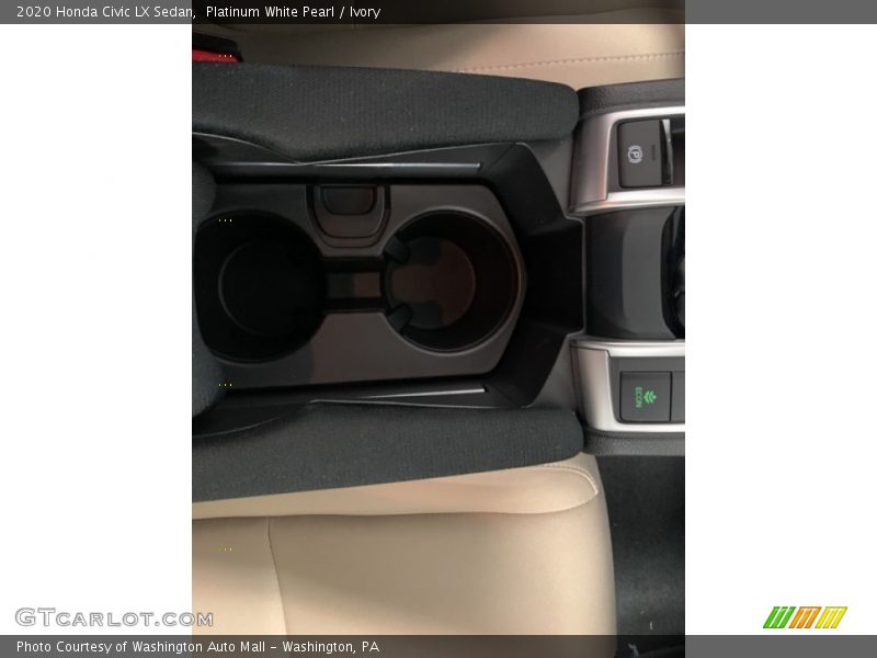 Platinum White Pearl / Ivory 2020 Honda Civic LX Sedan