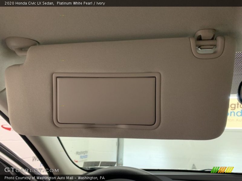 Platinum White Pearl / Ivory 2020 Honda Civic LX Sedan