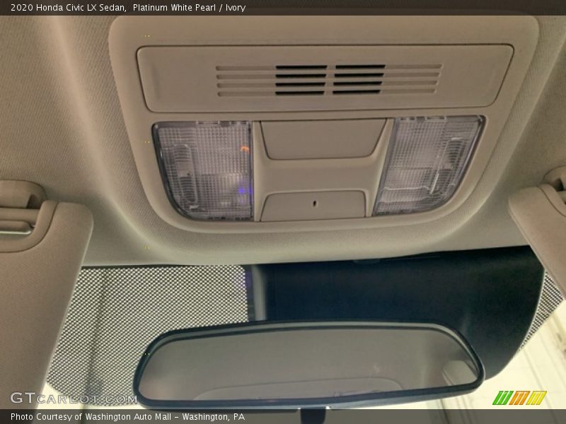 Platinum White Pearl / Ivory 2020 Honda Civic LX Sedan